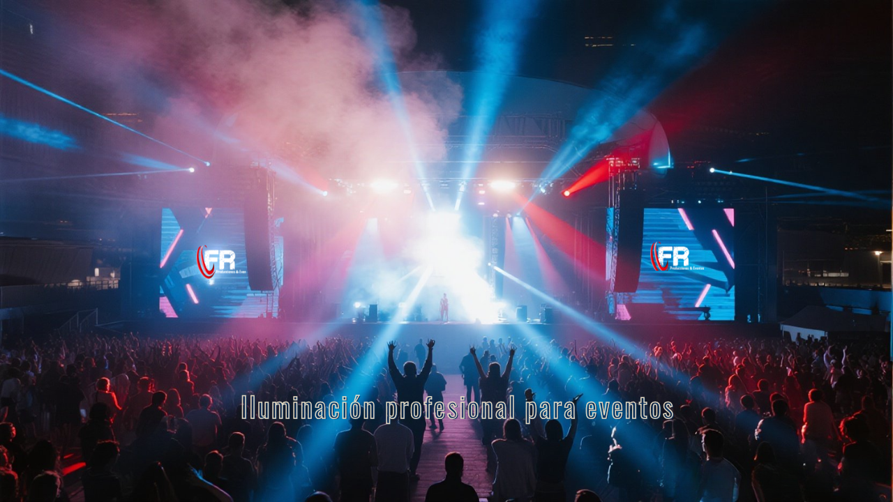 Iluminación LED para eventos en festival de música nocturno